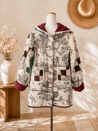 Image 1 of Handmade Upcycled Youth 7/8 Yrs Quilted Barn Coat