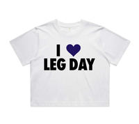 I Love Leg Day Crop Tee