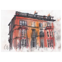 Image 1 of Buckingham Terrace,  Edinburgh - Charcoal and Soft Pastels on Paper 