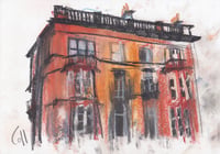 Image 2 of Buckingham Terrace,  Edinburgh - Charcoal and Soft Pastels on Paper 