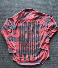Image 1 of VEGAN UPCYCLED RED FLANNEL (MEDIUM)
