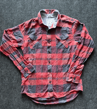 Image 2 of VEGAN UPCYCLED RED FLANNEL (MEDIUM)