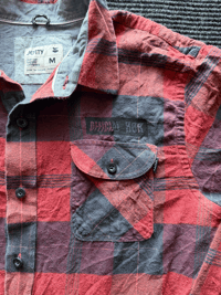 Image 3 of VEGAN UPCYCLED RED FLANNEL (MEDIUM)