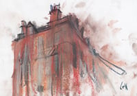 Image 2 of Corner of Belgrave Place  and Belgrave Crescent,  Edinburgh - Charcoal and Soft ...