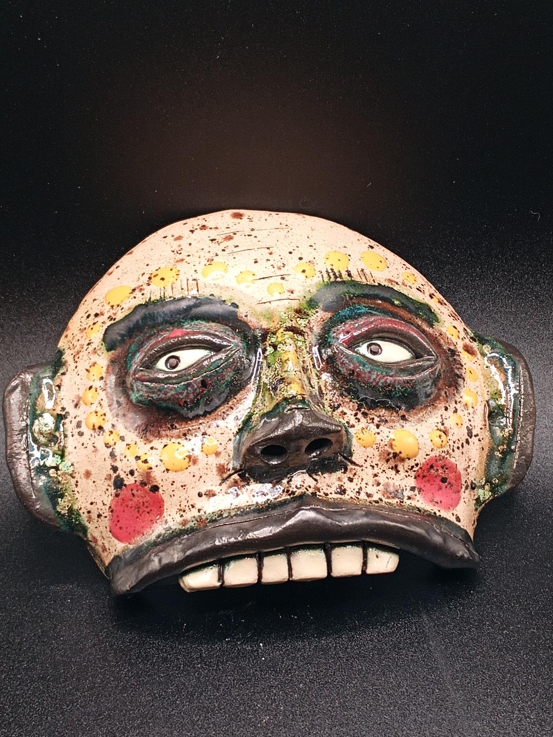 “The Big One” — Hand-Built Ceramic Wall Mask