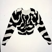 Image 2 of CROPPED ZEBRA JACKET