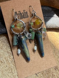 Image 21 of Among Blues and Greens earrings / n7