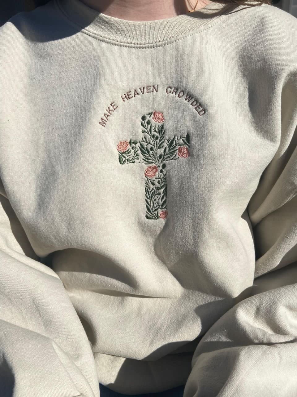 Image of Floral cross crewneck 