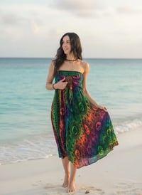 Image 1 of 2-in-1 Boho Wrap Skirt & Convertible Dress - Thai Rayon - 700B