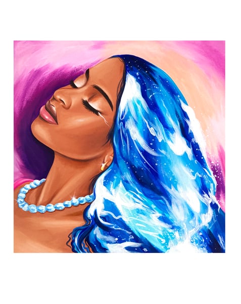 Image of He's Why Her Waters Never ran Dry (Acrylic Painting)