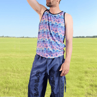 Image 1 of Psychedelic Mushroom Dart Frog Tank Top (UV / Blacklight Reactive)