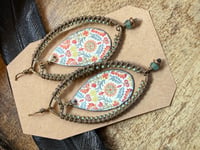 Image 15 of Morning Glory enamel earrings .  n8