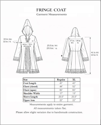 Image 3 of Hooded Fringe Coat  | Cozy Wizard Cloak |  Orange Black Trendy Festival Coat