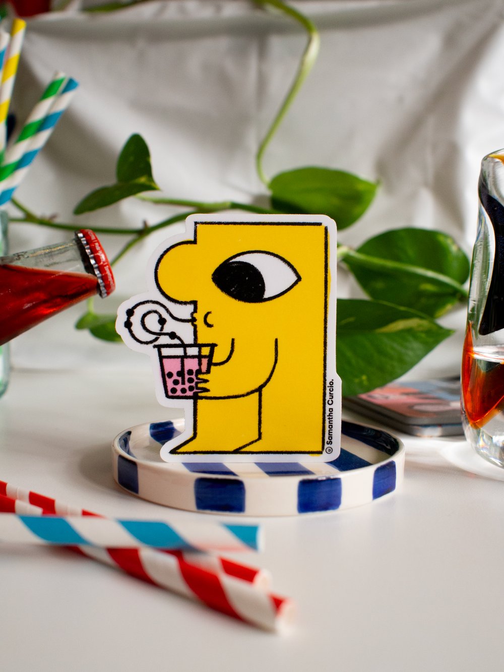 Image of Boba Sipper - vinyl sticker