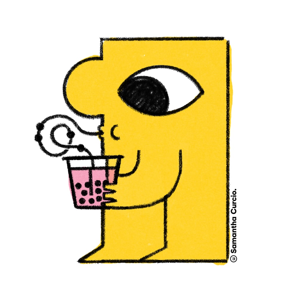 Image of Boba Sipper - vinyl sticker
