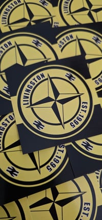 Image 2 of Pack of 25 7x7cm Livingston Football/Ultras Stickers.