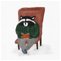 Image 2 of Uncle Raccoon - print