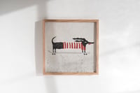 Image 2 of Long dog with longboard - print