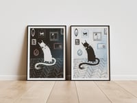 Image 1 of Cat with its favorite things - print