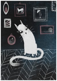 Image 2 of Cat with its favorite things - print