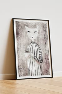 Image 4 of Pastel dog and cat - print