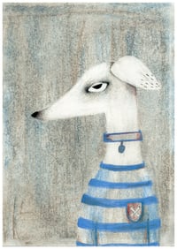 Image 3 of Pastel dog and cat - print