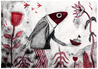 Image 1 of Little red boat - print