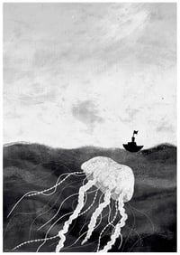 Image 1 of Little black boat - print