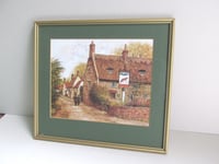 Image 2 of The Fox Inn, Northamptonshire by Alex Jawdokimov, Vintage Art Print, Framed 