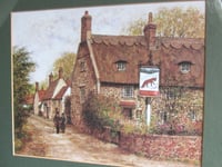Image 3 of The Fox Inn, Northamptonshire by Alex Jawdokimov, Vintage Art Print, Framed 
