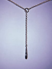 Image 2 of silver drop necklace