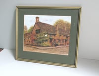 Image 2 of The Lamb Inn, Cotswolds Oxfordshire by Alex Jawdokimov, Vintage Art Print, Framed 