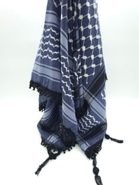Image 5 of Violet & White Black Tassels Keffiyeh
