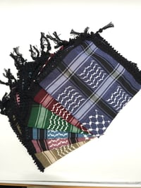 Image 6 of Violet & White Black Tassels Keffiyeh