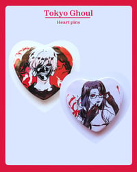 Image 1 of Tokyo Ghoul Heart Pins