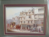 Image 5 of Cock Tavern, Bishopgates St, London by J. C. Maggs (b 1819) Vintage Framed Art Print, Coaching Scene