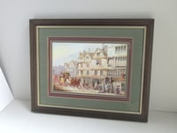 Image 4 of Cock Tavern, Bishopgates St, London by J. C. Maggs (b 1819) Vintage Framed Art Print, Coaching Scene