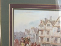 Image 9 of Cock Tavern, Bishopgates St, London by J. C. Maggs (b 1819) Vintage Framed Art Print, Coaching Scene
