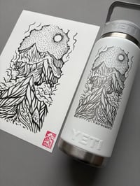 Image 3 of Yeti bottle and original ink drawing 6