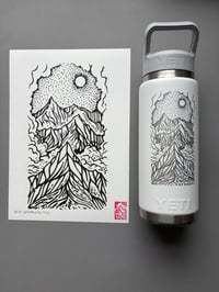 Image 1 of Yeti bottle and original ink drawing 6