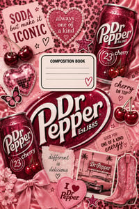 Image 1 of Dr Pepper Composition Notebook
