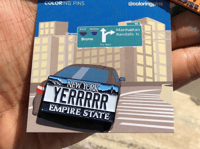 Image 2 of VAULT- NEW YORK PLATE ENAMEL PIN