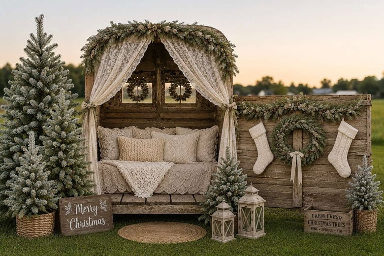 Image of VINTAGE CHRISTMAS HORSE TRAILER SESSIONS (morning) - 11-8-26 - $225