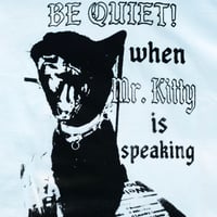 Image 3 of QUIET! white tee