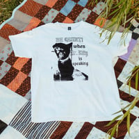 Image 1 of QUIET! white tee