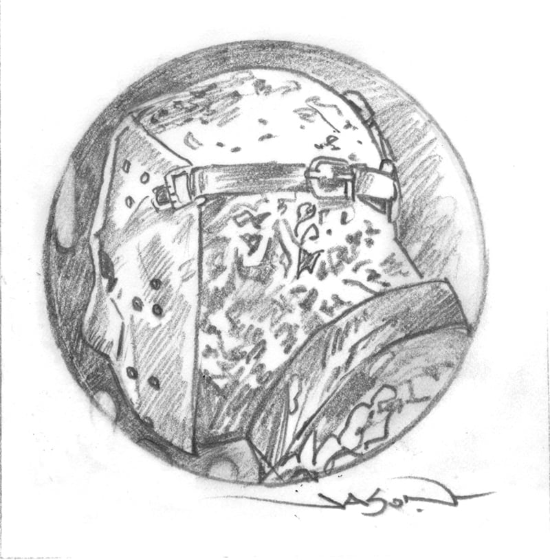 "Slap Shot" III - original pencil sketch