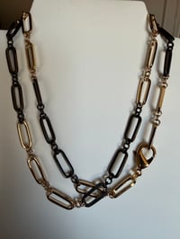 Image 2 of Stunning black & gold Chain Necklace