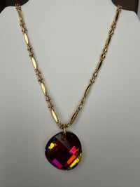 Image 1 of rainbow crystal pendant necklace