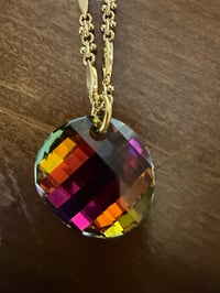 Image 4 of rainbow crystal pendant necklace