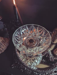 Image 2 of Glass and brass offering dish 